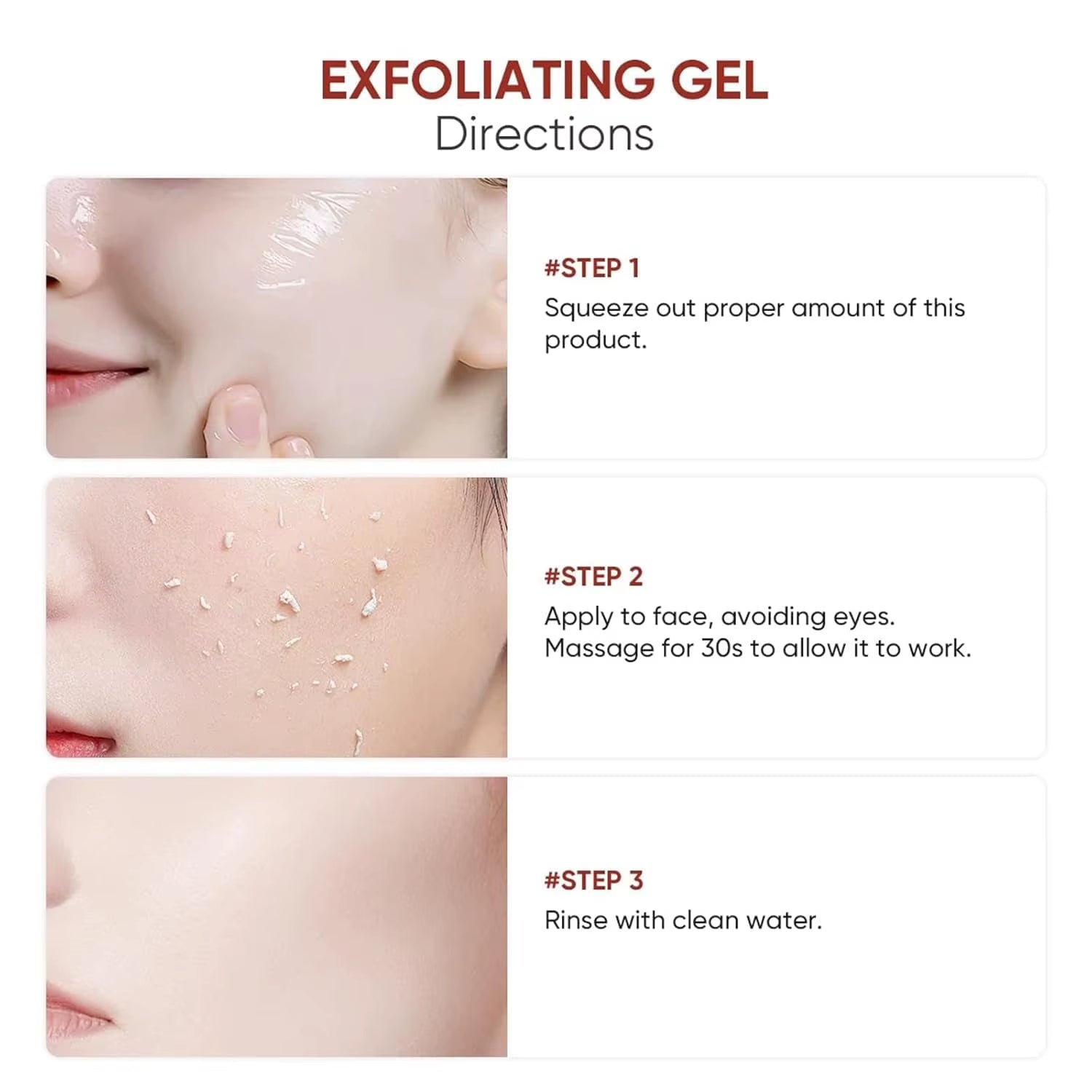 50G Face Exfoliating Gel Skin Care Whitening Moisturizer Repair Facial Scrub Cleanser Acne Blackhead Treatment Remove Face Cream
